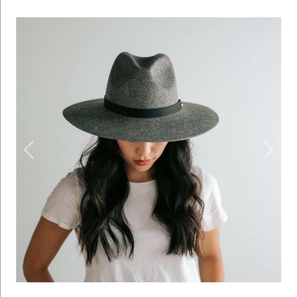 Gigi Pip Scottie Wide Brim Fedora - Grey